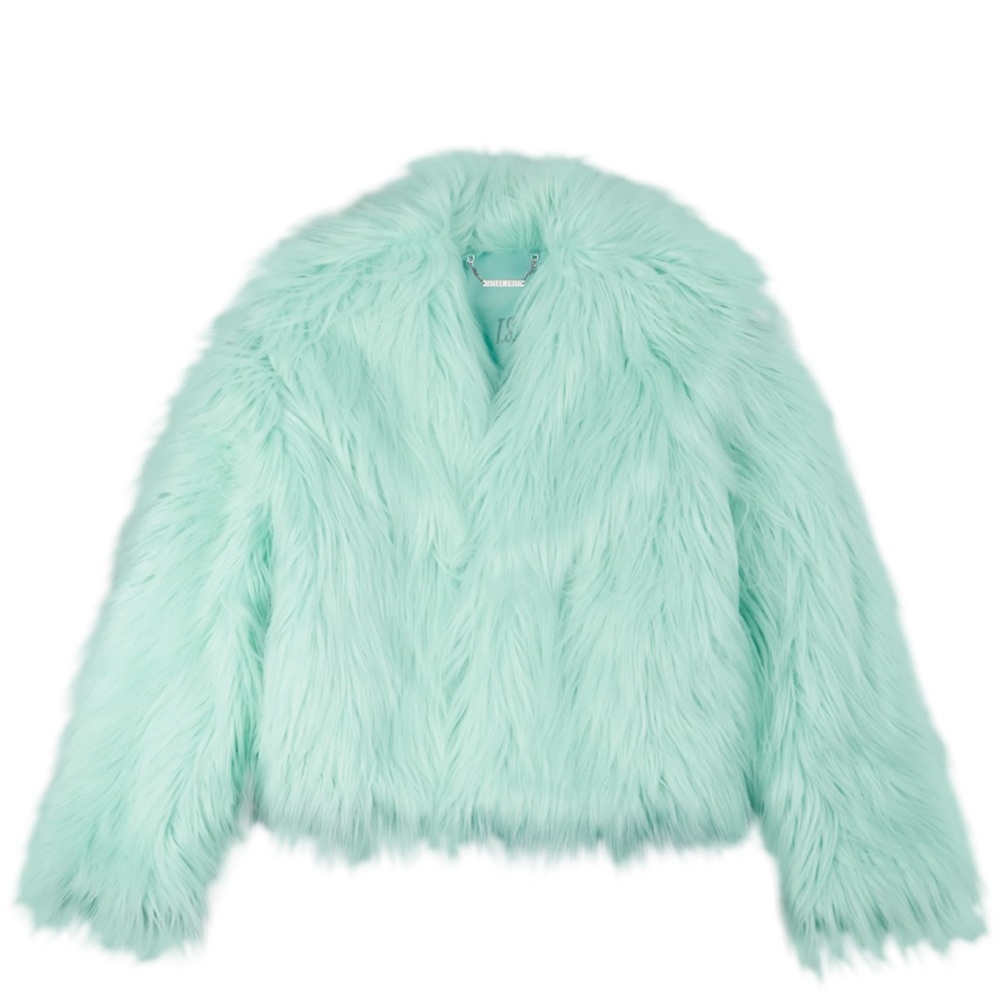 Taylor Swift Authentic The Life of a Showgirl Mint Faux Fur Jacket XS/SM
